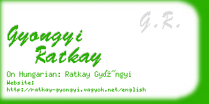 gyongyi ratkay business card